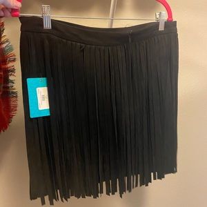 Fringe mini skirt